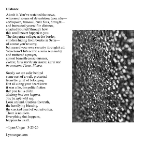 The poem "Distance" by Lynn Ungar as it appear on here Instagram account.